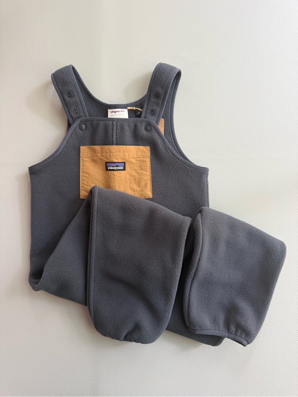 Patagonia Baby Synchilla Fleece Overalls Smoulder Blue 5T NEW WITH TAGS
